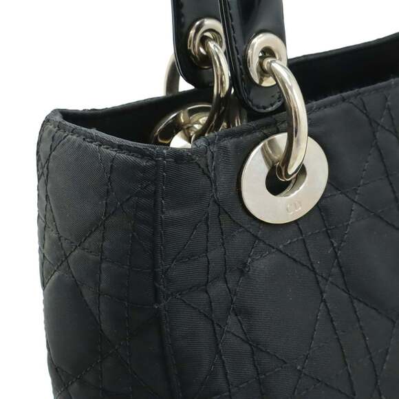 Christian Dior Lady Cannage Handbag Tote Bag in Black Nylon - Picture 8 of 10